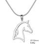 My Shape Cut Out Horse Head Pendant Necklace Best for Cowgirl Teen Girls Equestrian Birthday Gift Jewelry