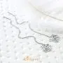 555Jewelry Womens Long Dangle Drop Dainty Flower Threader String Earrings