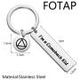FOTAP Sobriety Gifts AA Recovery Jewelry Im A Comeback Kid Keychain Alcoholics Anonymous Gifts for Sober Sobriety