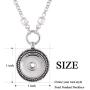 LEGENSTAR Ginger Interchangeable Crystal Pearl Pendant Necklaces with 5 Snap Buttons for Women Silver Jewelry Charms