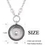 LEGENSTAR Ginger Interchangeable Crystal Pearl Pendant Necklaces with 5 Snap Buttons for Women Silver Jewelry Charms LEGENSTAR Ginger Interchangeable Crystal Pearl Pendant Necklaces with 5 Snap Buttons for Women Silver Jewelry Charms