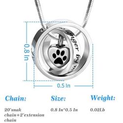 LYFML Heart Cremation Jewelry Urn Necklace for Ashes, Keepsake Pendant Made of Titanium Steel, Engraved''No Longer by My Side, Forever in My Heart'' Come with Filling Kit