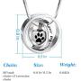 LYFML Heart Cremation Jewelry Urn Necklace for Ashes, Keepsake Pendant Made of Titanium Steel, Engraved''No Longer by My Side, Forever in My Heart'' Come with Filling Kit