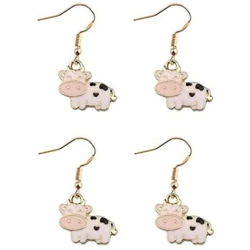 2 Pairs Cute Cat Dog Cow Stud Earring Dalmatians Spotted cat Animals Dangle Drop Earring for Women Girls Best Party Jewelry 2 Pairs Cute Cat Dog Cow Stud Earring Dalmatians Spotted cat Animals Dangle Drop Earring for Women Girls Best Party Jewelry