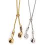 LC8 Jewelry 18K Gold Plated Hip Hop Wireless Chain Earphone Headset Headphone Pendant Music Jewelry DJ Novelty Necklace for Men Women