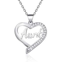 FUSTMW Aunt Necklace Aunt Gifts from Niece Nephew Aunt Aunt Pendant Jewelry Birthday Gifts for Auntie