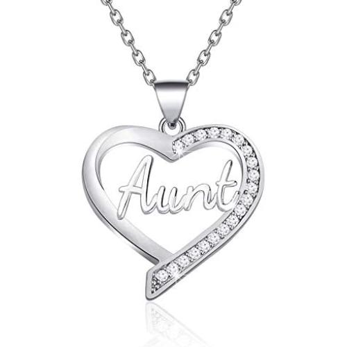 FUSTMW Aunt Necklace Aunt Gifts from Niece Nephew Aunt Aunt Pendant Jewelry Birthday Gifts for Auntie