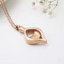 Crystal Teardrop Heart Cremation Urn Pendant Memorial Necklace for Women Stainless Steel Ashes Holder Keepsake Jewelry