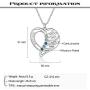 Personalized Mothers Name Heart Necklace with 1-5 Simulated Birthstones Jewelry for Women Mother’s Necklace with 1-5 Children Names