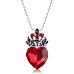 FRTTVM Evie Red Heart Necklace Descendants Princess Costume Queen of Hearts Fan Jewelry for Girls Teens Halloween Parties
