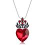 FRTTVM Evie Red Heart Necklace Descendants Princess Costume Queen of Hearts Fan Jewelry for Girls Teens Halloween Parties