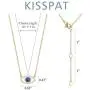 KISSPAT Dainty Eye Necklace for Girls 14K Gold Plated Natural Gemstone Bar Pendant KISSPAT Dainty Eye Necklace for Girls 14K Gold Plated Natural Gemstone Bar Pendant