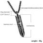 Memorial Keepsake Cremation Urn Ashes Necklace Bullet English Version Lords Prayer Pendant