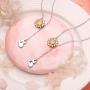 Sunflower Necklace Gift for Women Girls, 14k Gold Plated Sunflower Necklace Sunflower CZ Pendant Necklace You are My Sunshine Heart Initial Necklace Sunflower Jewelry Gifts for Women