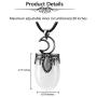 Top Plaza Natural Healing Crystal Stone Pendant Necklaces Crescent Moon Choker Necklace Reiki Oval Gemstone Quartz Jewelry for Womens Mens