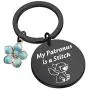 WSNANG Ohana Keychain Stitch Gift My Patronus is a Stitch Keychain Hibiscus Flower Jewelry for Family Friends WSNANG Ohana Keychain Stitch Gift My Patronus is a Stitch Keychain Hibiscus Flower Jewelry for Family Friends