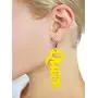 Womens Afrocentric African Text Wood Dangle Pierced Earrings