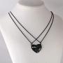 Ralukiia Mother and Son Heart Matching Necklace Set for 2 - Son to Mom Mother to Boys Graduation Back to School Birthday Jewelry