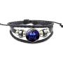 NC 1 Set Necklaces for Women Men, Long Best Friend Necklace Teen Girls Alloy Glass Pendant Leather Braided Rope Constellation Bracelets for Women Mens Jewelry