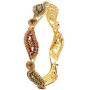 Efulgenz Indian Style Bollywood Gold Plated Rhinestone Crystal Bridal Wedding Bracelet Bangle Set Jewelry