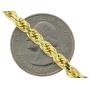 Nuragold 10k Yellow Gold 5mm Rope Chain Diamond Cut Pendant Necklace, Mens Womens Lobster Lock 20'' 22'' 24'' 26'' 28'' 30''