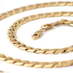 Followmoon 18K Gold Plated Link Cuban 7mm Necklace Chain Mens Jewelry For Men