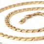 Followmoon 18K Gold Plated Link Cuban 7mm Necklace Chain Mens Jewelry For Men