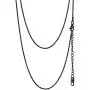 PROSTEEL 316L Stainless Steel Snake Chain, Black/Rose Gold/18K Yellow Gold Plated, 1.2mm Thin Slim Necklace, DIY Charms Chain, Personalized Gift, L: 18-30+2 Extending Chain