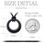 DESIGNSCAPE3D Cremation Jewelry for Ashes Circle of Life Memorial Urn Necklace for Ashes Stainless Steel Keepsake Ash Pendant Ashes Necklace with 20'' Chain + Gift Box + Filling Kit