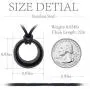 DESIGNSCAPE3D Cremation Jewelry for Ashes Circle of Life Memorial Urn Necklace for Ashes Stainless Steel Keepsake Ash Pendant Ashes Necklace with 20'' Chain + Gift Box + Filling Kit