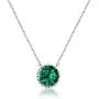 Beyond Love Crown Pendant Necklace 14K White Gold Plated Dainty Silver Chain Choker 2.25 Ct 5A Cubic Zirconia 12 Month Birthstone Necklace for Women Girl Jewelry Gift 18”