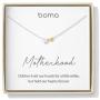 Boma Jewelry Sentiments Collection Motherhood Sterling Silver Two Hearts with 14kt Gold Vermiel Necklace, 18 Inches