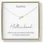 Boma Jewelry Sentiments Collection Motherhood Sterling Silver Two Hearts with 14kt Gold Vermiel Necklace, 18 Inches
