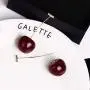 KaFu 3D Red Cherry Dangle Earrings Cherry Earring Fruit Drop Dangle Earrings Charm Sweet Cute Jewelry Gift Earrings for Women Girls