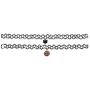 LUX ACCESSORIES Halloween Black Tattoo Stretchable Choker Glittery Pumpkin Cat Pendant