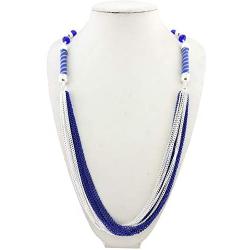 Firstmeet Multi-Layer Two-Color Chain Statement Necklace