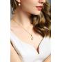 CHAULRI Genuine Premium 9-10mm Cultured White Pearl Pendant Necklace 18K Gold Plated 925 Silver - Gifts for Women for Her Wife Mom Daughter (White, gold-plated-silver)