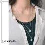 Geroki Dainty Pearl Layered Necklace Beaded Pendant Necklace Long Drop Chain Jewelry for Women and Girls(Silver) Geroki Dainty Pearl Layered Necklace Beaded Pendant Necklace Long Drop Chain Jewelry for Women and Girls(Silver)