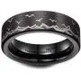 King Will Mens 6mm Tungsten Carbide Ring Inlaid with Seagull Pattern Black High Polished King Will Mens 6mm Tungsten Carbide Ring Inlaid with Seagull Pattern Black High Polished