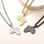 GOLDCHIC JEWELRY African Map Necklace, Tribal/Egyptian Eye of Horus/I Love Africa/Elephant Africa Map Hiphop Necklace Unisex with 22”+2”Adjustable Chain -Customizable Service Gold/Black/Silver Color