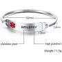 VNOX Epilepsy Bracelet Stainless Steel Medical Alert ID Bangle Bracelet 7.5''