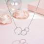 OFGOT7 Sister Necklaces from Sister Gifts - Sterling Silver Infinity Three Circles Necklace for Sisters, 3 Sister Gifts from Sister, Birthday Jewelry Friendship Gifts