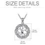 PYTALI 925 Stealing Sliver Celtic Knot Necklace Good Luck Oxidized Pendant Necklace,Gift for Women Girl 18''+2 Chain