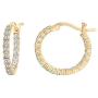PAVOI 14K Gold Plated 925 Sterling Silver Post Cubic Zirconia Hoop Earrings