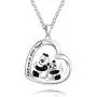 925 Sterling Silver Panda Bear Gift Lovely Animal Love Heart Necklaces Engraved Keep me in your heart Pendant Jewelry 925 Sterling Silver Panda Bear Gift Lovely Animal Love Heart Necklaces Engraved Keep me in your heart Pendant Jewelry