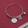 Zuo Bao Memorial Jewelry Sympathy Gift Now She Flies with Butterflies Butterfly Memorial Bracelet Loss Jewelry Gift for Her