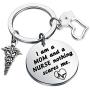 PENQI Nurse Mom Gift Jewelry I Am a Mom and A Nurse Nothing Scares Me Nursing Keychain Nurse Mom Gifts from Son Daughter