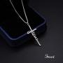 LINLIN FINE JEWELRY Cross Necklace 925 Sterling Silver Infinity Love of God Heart Cross Pendant Necklace Christian Gift for Women Girls