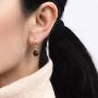 Piara Genuine Red Garnet Drop Earrings, Handmade 18K Gold Plated Dangle Earrings, Earrings Hoops Jewelry For Women, January Birthstone