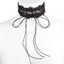 Lux Accessories Tan Blush Crochet Lace Faux Suede Wrap Long String Statement Choker Necklace